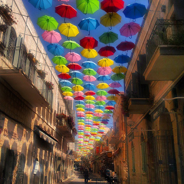 Jerusalem Umbrellas, 2015, Photograph by Yishay Shavit